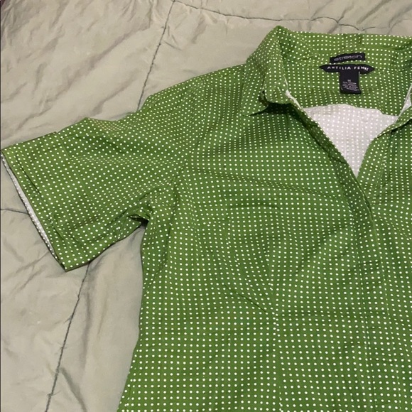 Antilia Femme Button Down V neck blouse - Picture 4 of 5